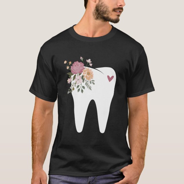 Camiseta Dentista Dental Assistant Fluxo Dentário Oral Higi (Frente)