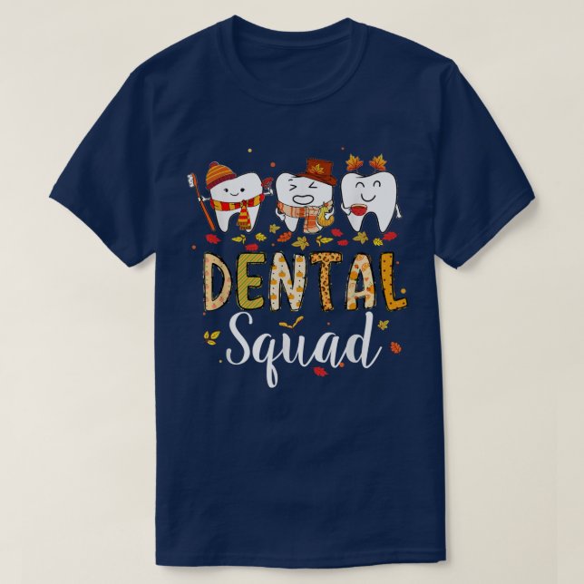 Camiseta Dentista Dental Cuja Esquadra Dentária Dentária De (Frente do Design)