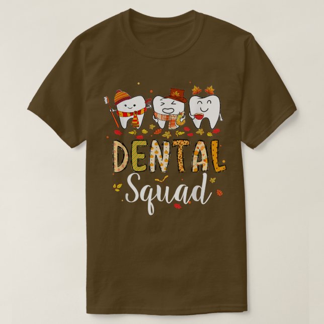 Camiseta Dentista Dental Cuja Esquadra Dentária Dentária De (Frente do Design)