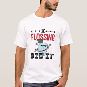 Camiseta Dentista Dental School Graduação Engraçada Flosing