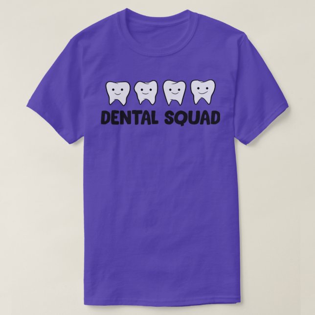 Camiseta Dentista Dental Squad Higienist o Dente Assistente (Frente do Design)