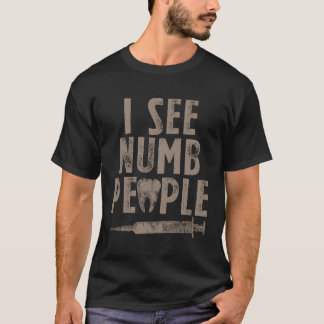 Camiseta Dentista Dentária Adormecente Dentista Ou