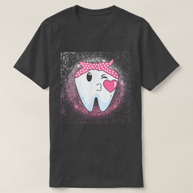 Camiseta Dentista Dentária Assistente de Leite Dente (Frente do Design)