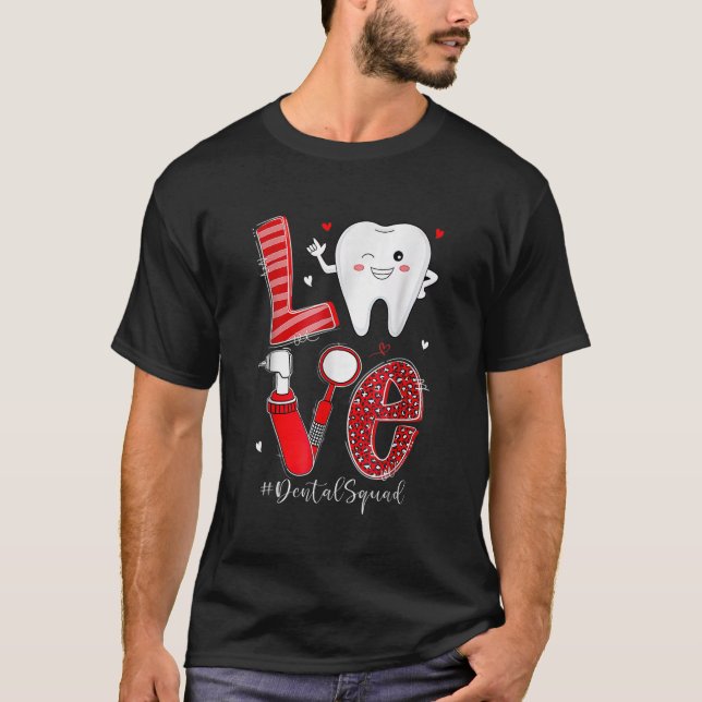 Camiseta Dentista Dentista do Amor aos Dentes Leopardo na E (Frente)