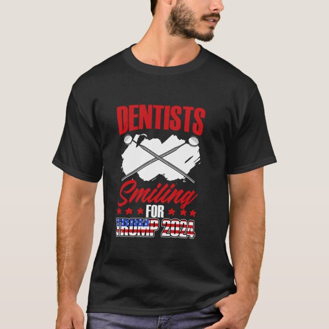 Camiseta Dentista Dentista Eleição Dental Sorrindo Por Trum (Frente)