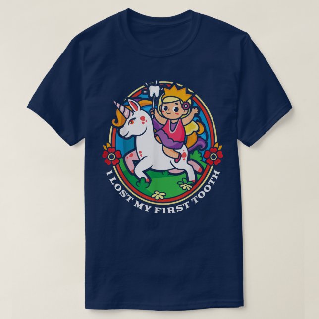 Camiseta Dentista Dentista Unicorn Lover Cute Princesa (Frente do Design)