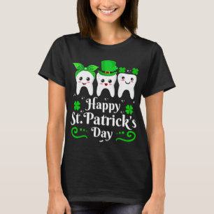 Camiseta Dentista Feliz Dia de São Patrício Dental Dente In