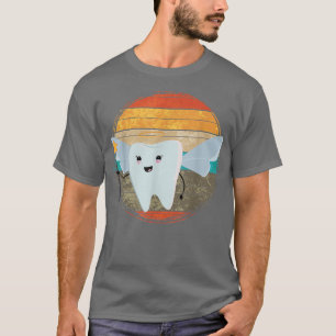 Camiseta Dentista Higienista Dentista Fada Dentária Retro D
