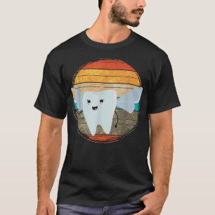 Camiseta Dentista Higienista Dentista Fada Dentária Retro D