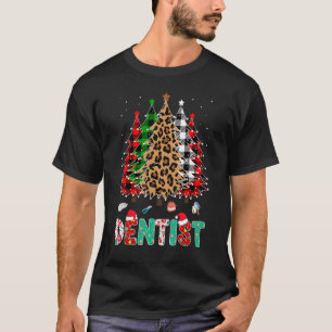 Camiseta Dentista Leopardo Vermelho Branco Verde Xadrez Nat