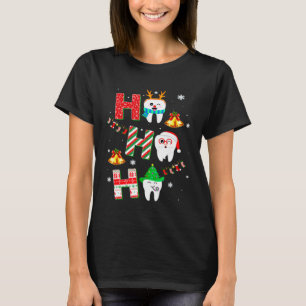 Camiseta Dentista Natal Ho Ho Dente Dentista Estudante