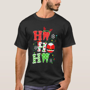 Camiseta Dentista Natal Ho Ho Dentes Papais noeis Dentária