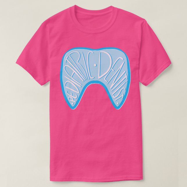 Camiseta Dentista Pediátrico Suportes (Frente do Design)