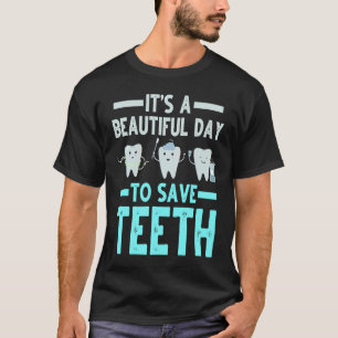 Camiseta Dentista Salva Dentes Higienista Dental Roupas de