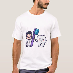 Camiseta Dentista Vampiro Arte Dental Divertida de Hallowee
