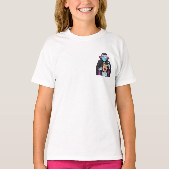 Camiseta Dentista Vampiro Assusta Crianças Pacientes (Frente)