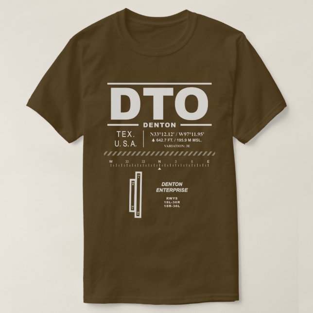 Camiseta Denton Enterprise Airport DTO T-Shirt (Frente do Design)