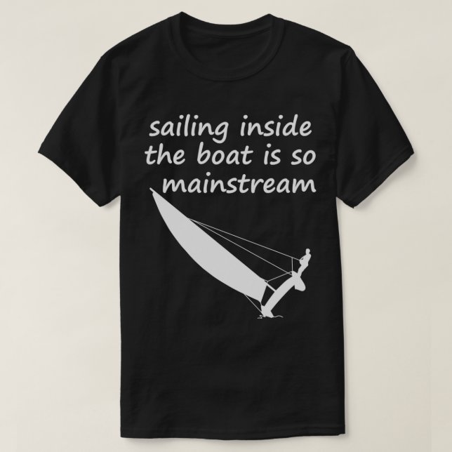 Camiseta Dentro à vela O barco catamaran trapeze (Frente do Design)