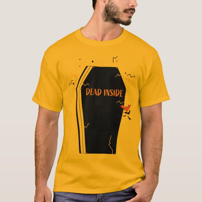 Camiseta dentro assustador de morto assustador de halloween (Frente)