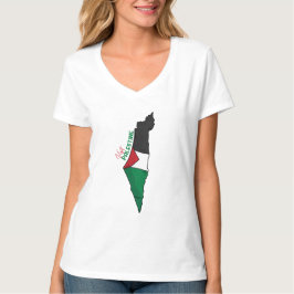 Camiseta Dentro da Palestina no mapa, Visite a Palestina