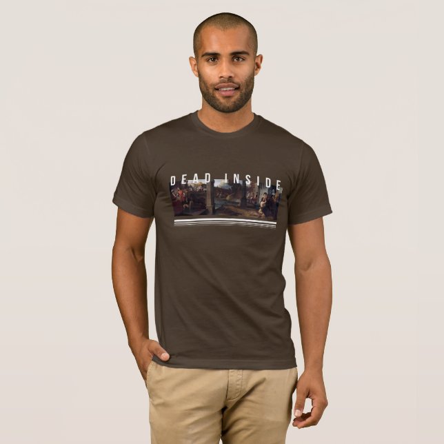 Camiseta "Dentro de Morto - Abraça a T-Shirt Válida" (Frente Completa)