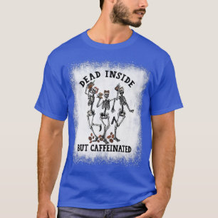 Camiseta Dentro De Morto Branqueado Mas Danc Skeleton Caffe