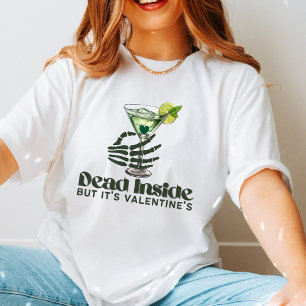 Camiseta Dentro de Morto de Esqueleto do Dia Anti-Valentine