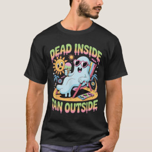 Camiseta Dentro De morto Tan Fora De Um Fantasma Engraçado