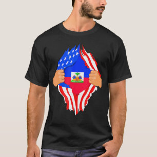 Camiseta Dentro de Sangue do Haiti Bandeira