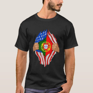 Camiseta Dentro de Sangue Português Presente de Bandeira