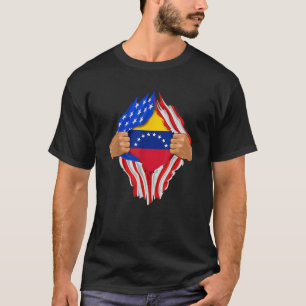 Camiseta Dentro de sangue venezuelano Presente na Venezuela