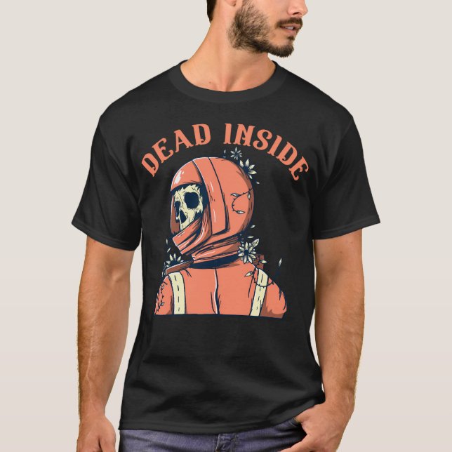 Camiseta Dentro Design do Astronauta Engraçado Morto (Frente)