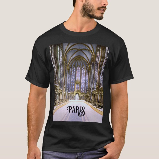 Camiseta Dentro do Sainte-Chapelle em Paris (1900) (Frente)