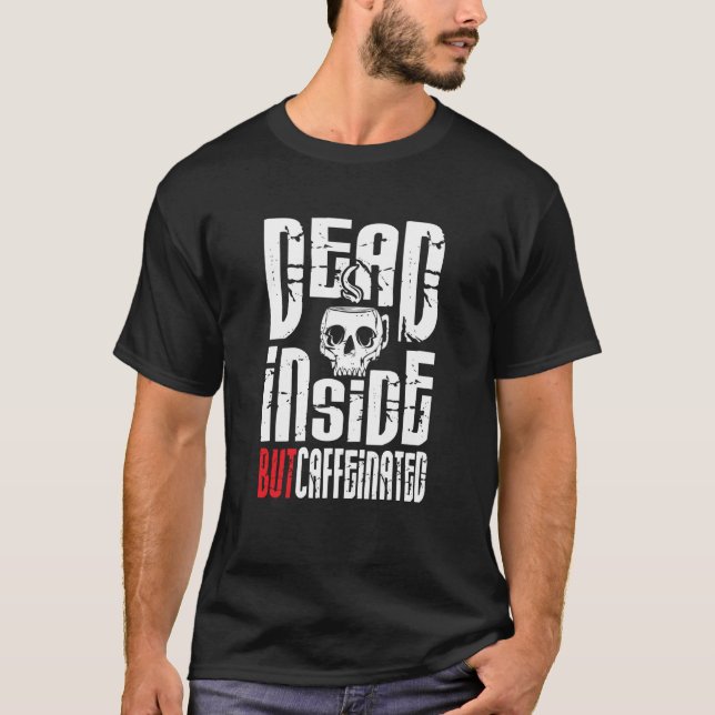 Camiseta Dentro, Mas Cafeado Cãibra Crânio Cafeado (Frente)