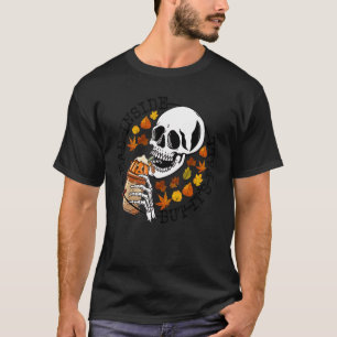 Camiseta Dentro morto, mas é o esqueleto do Dia das Bruxas