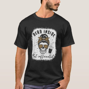 Camiseta Dentro morto, Mas Leopar Crânio De Arco Cafeinado
