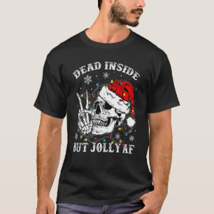 Camiseta Dentro morto Mas Papais noeis Crânio De Jolly Af I