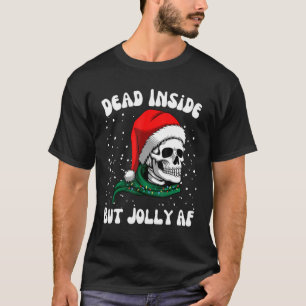 Camiseta Dentro morto Mas Papais noeis Crânio Jolly AF Frio