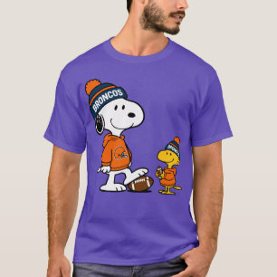 Camiseta Denver Broncos Snoopy Woodstock Estilo de Futebol