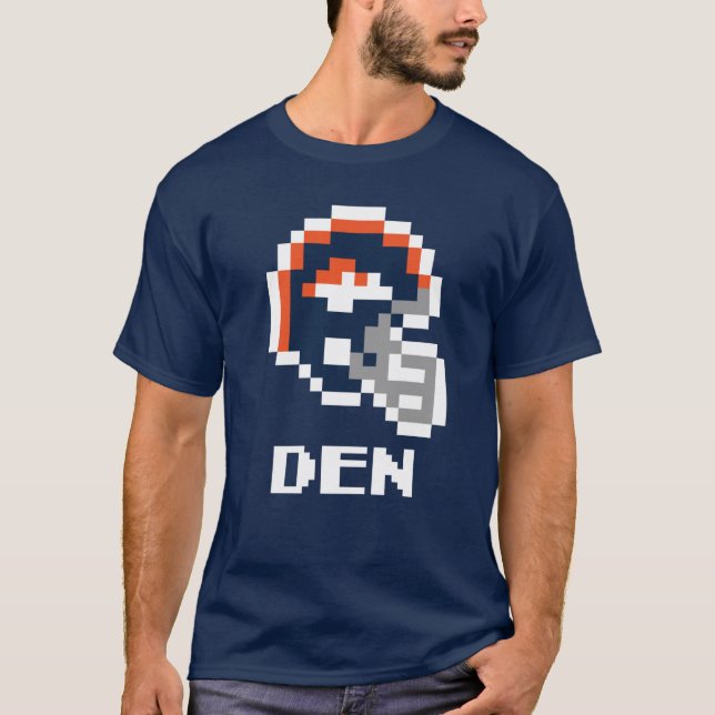 Camiseta Denver Broncos (Tecmo Super Bowl Football Helmet) (Frente)