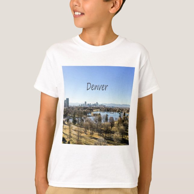 Camiseta Denver City e Mountain Colorado (Frente)