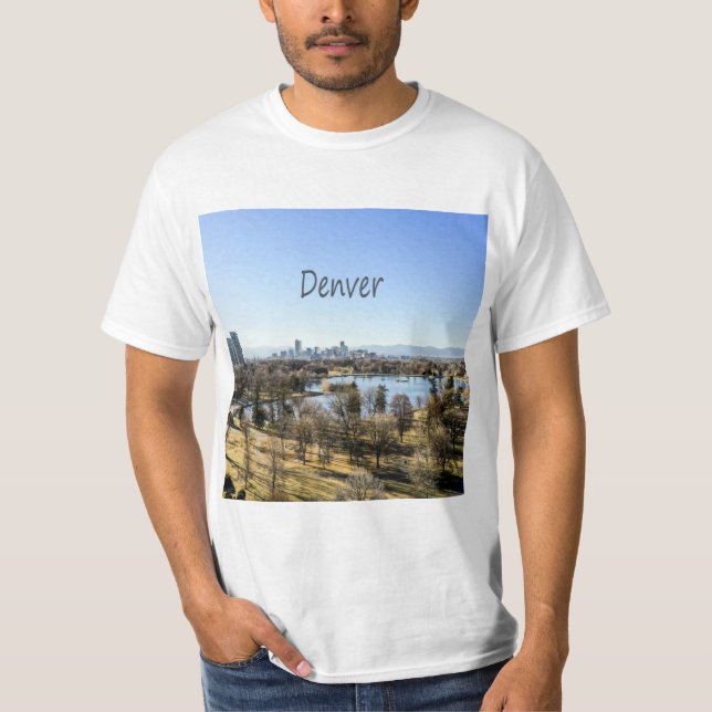 Camiseta Denver City e Mountain Colorado (Frente)