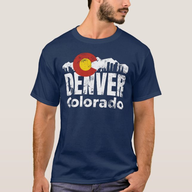 Camiseta Denver Colorado Mountain T-Shirt (Frente)