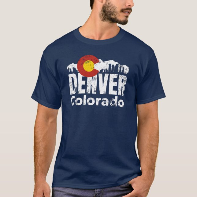 Camiseta Denver Colorado Mountain T-Shirt (Frente)