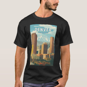 Camiseta Denver Colorado Viagem Art Vintage