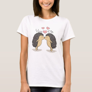 Camiseta deouriços-cacheiros Beijando-se Fofos