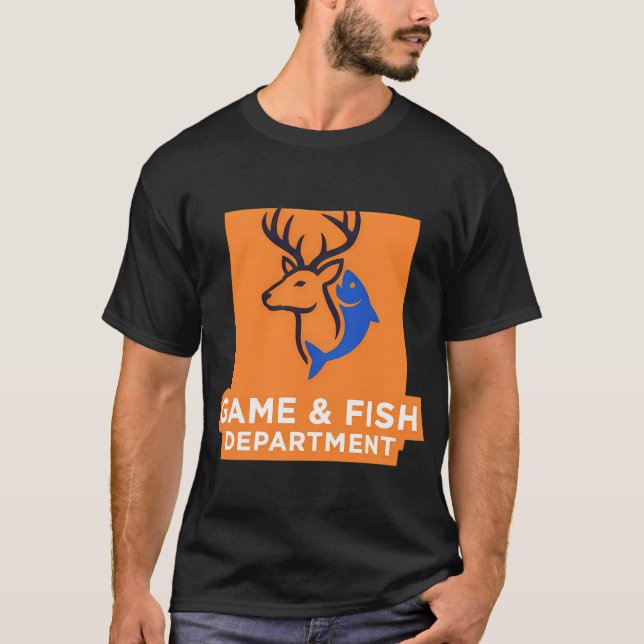 Camiseta Departamento de Caça e Pesca Simples, porém Podero (Frente)