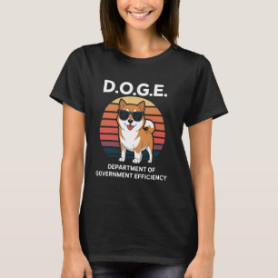 Camiseta Departamento de Eficiência Governamental do Shiba 