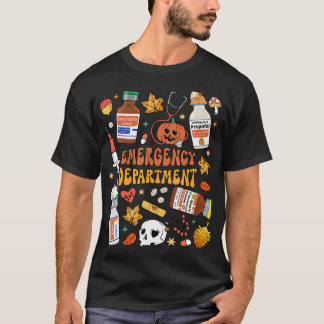 Camiseta Departamento De Emergência Engraçado Enfermeira Ha