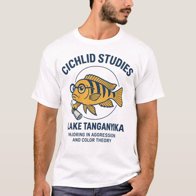 Camiseta Departamento de Estudos Cichlid - Lago Tanganyika  (Frente)